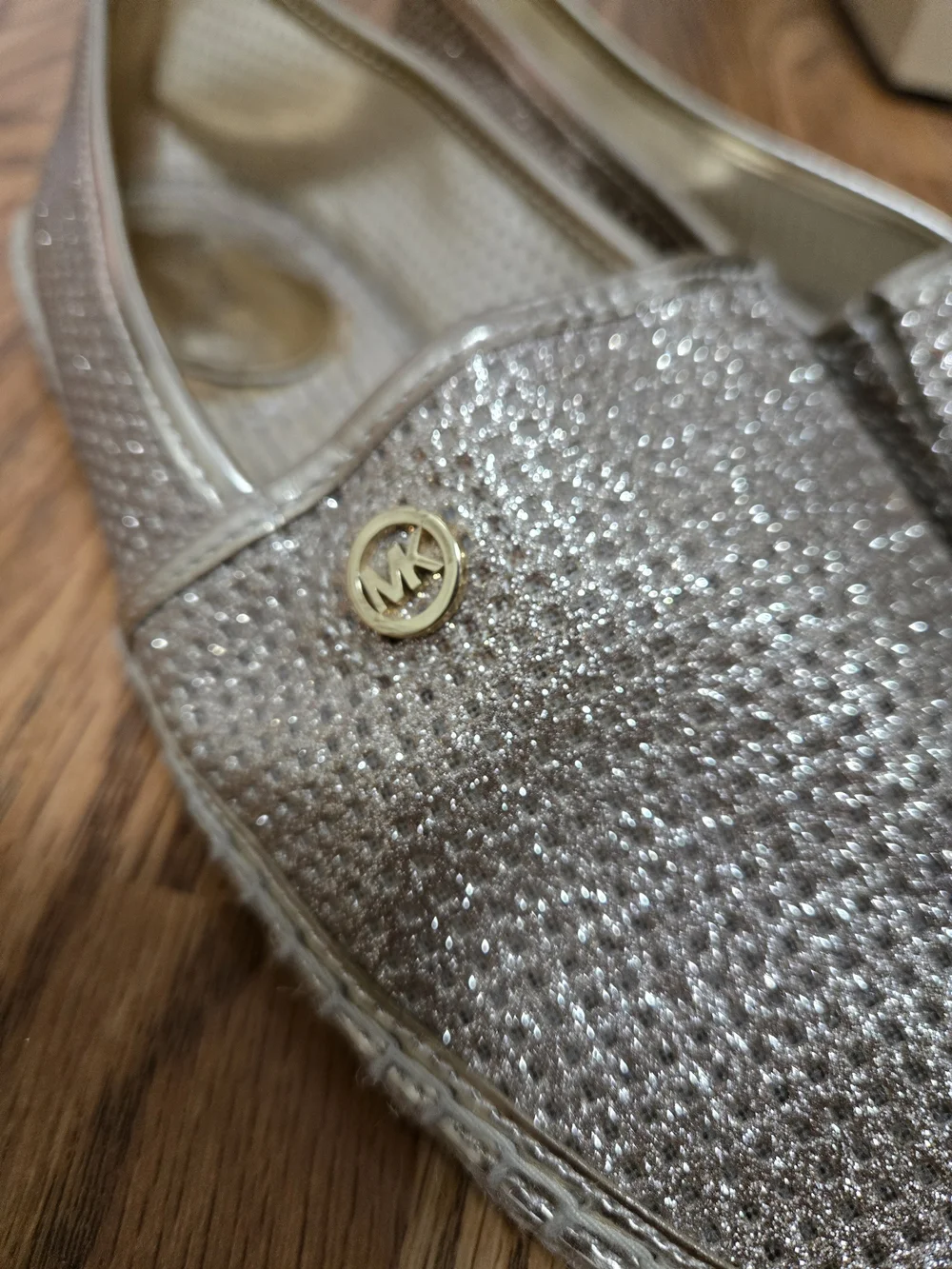 Michael Kors Gold Slip-On Espadrille Loafers - Women's Size 9